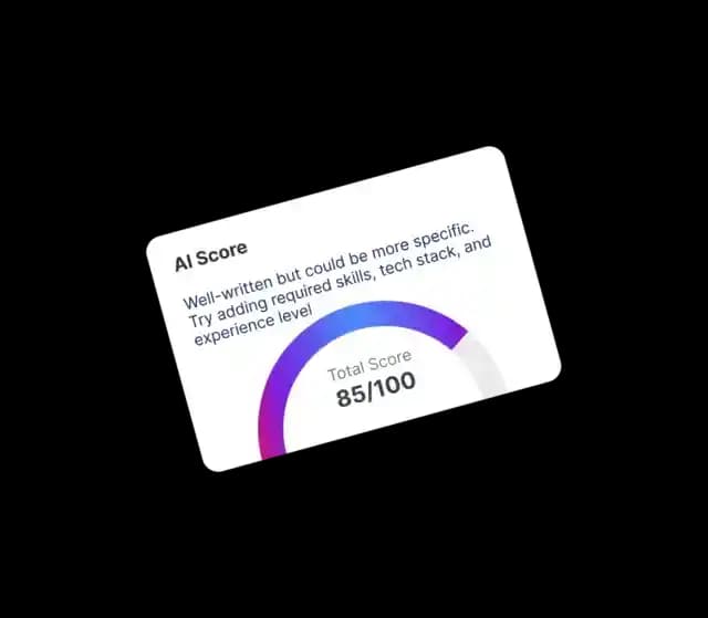 AI-powered candidate shortlisting card